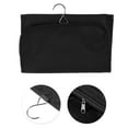 thumbnail image 4 of Unique Bargains 1 Pc Foldable Hanging Solid Makeup Bag Canvas Black, 4 of 5