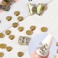 thumbnail image 4 of KAKOWELY Rotation Axis 10Pcs Nail Art Rotation Axis Univeral Copper Nail Bearing Accessory Golden0.2"X0.2"X0.1", 4 of 5