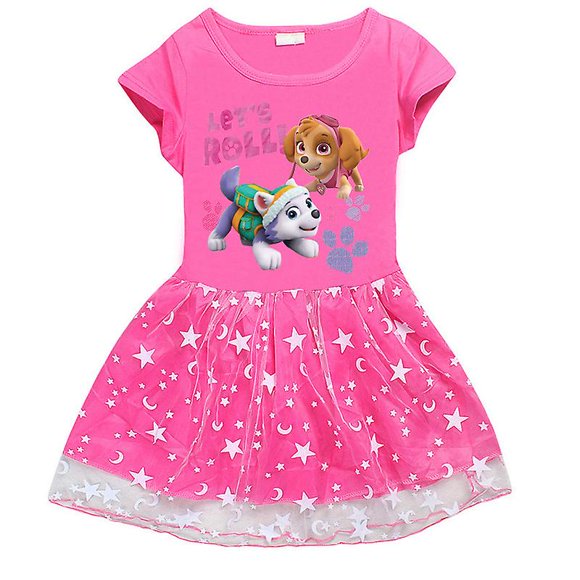 Starlight-kids Girls Patrol Dress Summer Short Sleeve Party Princess Dress