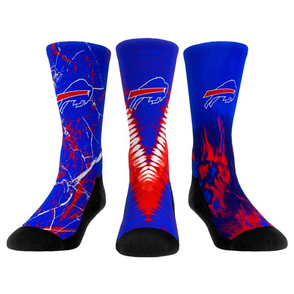 Unisex Rock Em Socks Buffalo Bills 3-Pack Crew Socks Set