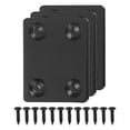 thumbnail image 1 of Unique Bargains 3 Set Flat Repair Plates, 1.5 x 1.77 Inch Stainless Steel Flat Straight Brace Bracket, Black, 1 of 7