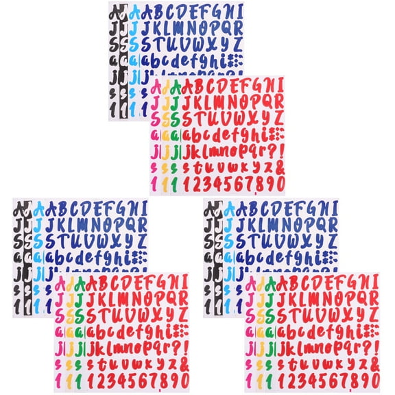 unbranded Sheets of Mailbox Letters Stickers Adhesive Mailbox Letter Colored Sticker for Outside