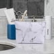 thumbnail image 2 of 4 Pcs Cosmetic Bag Makeup Bag for Travel Portable Makeup Bag with Modern Marble Waterproof Pu Leather White, 2 of 4