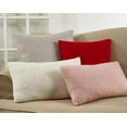 thumbnail image 2 of Fennco Styles Solid Faux Mohair Decorative Throw Pillow Cover 18" W x 18" L - Ivory Soft Cushion Case for Home, Couch, Living Room, Bedroom and Office Décor, 2 of 4
