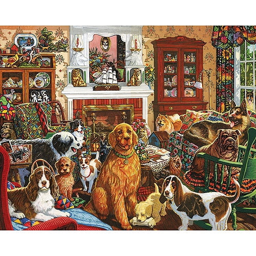 White Mountain Puzzles Dog House Puzzle, 1000 Pieces