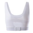 thumbnail image 5 of Hinvhai Women's Large Size Women Beautiful Back Yoga Vest Fitness Running Sexy Underwear Composite Fabric One-piece Sports Bra On Clearance White 10(XL), 5 of 5