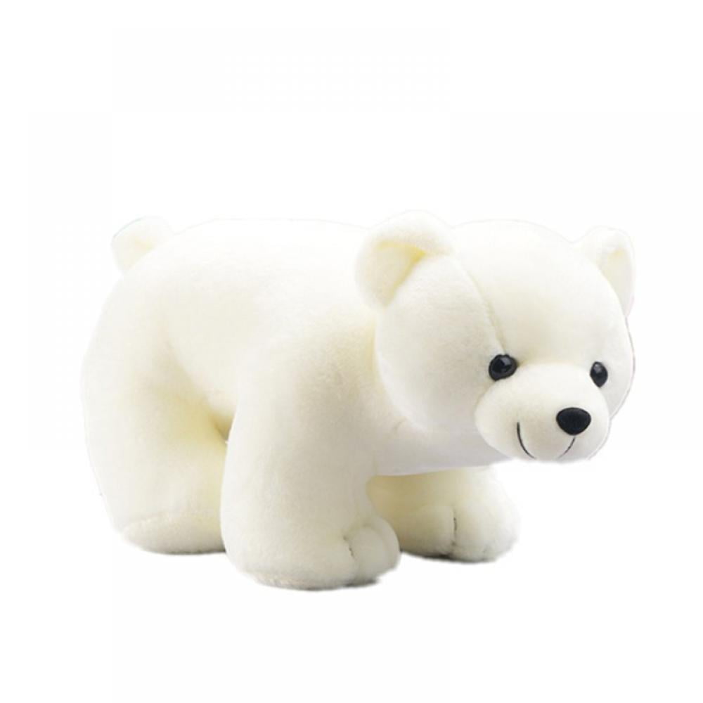 9 Inches Length Plush Toy Lifelike Baby Polar Bear Stuffed Animal 