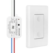 DEWENWILS Wireless Remote Control Wall Light Switch and Receiver Kit, No in-Wall Wiring Required, 100 Ft RF Range, Programmable,White