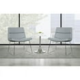 thumbnail image 3 of Chaise Thompson en Simili Cuir Gris Anthracite avec Base Luge Chromée, 3 of 7