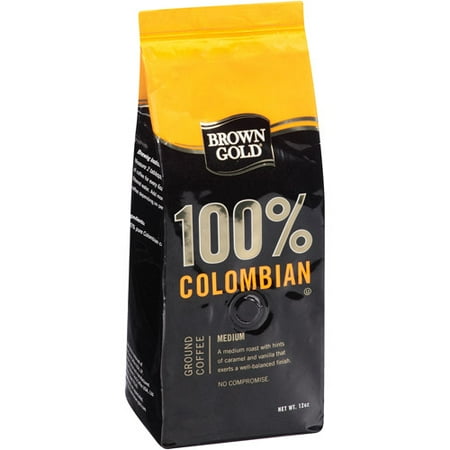 Brown Gold 100 Colombian Medium Ground Coffee 12 Oz Brown Gold 100 Colombian Medium Ground Coffee 12 Oz
