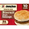 Jimmy Dean Maple Sausage Biscuit Snack Size Sandwiches, 17 oz, 10 Ct (Frozen)