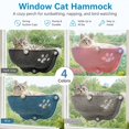 thumbnail image 6 of OJSFQUFP 20.5in Cat Window Suction Cup Cat Window Seat Breathable Cat Bed with Cutout Mounted Window Cat Shelf, 6 of 7