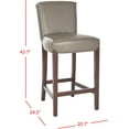 thumbnail image 3 of SAFAVIEH Ken Square Mid Back Bar Stool, Clay, 3 of 7