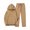 Khaki, variant on Two Piece Outfits Sweatsuits for Women Set Hoodie and Sweatpants Set Jogging Solid Casual Suits White XL(XL)