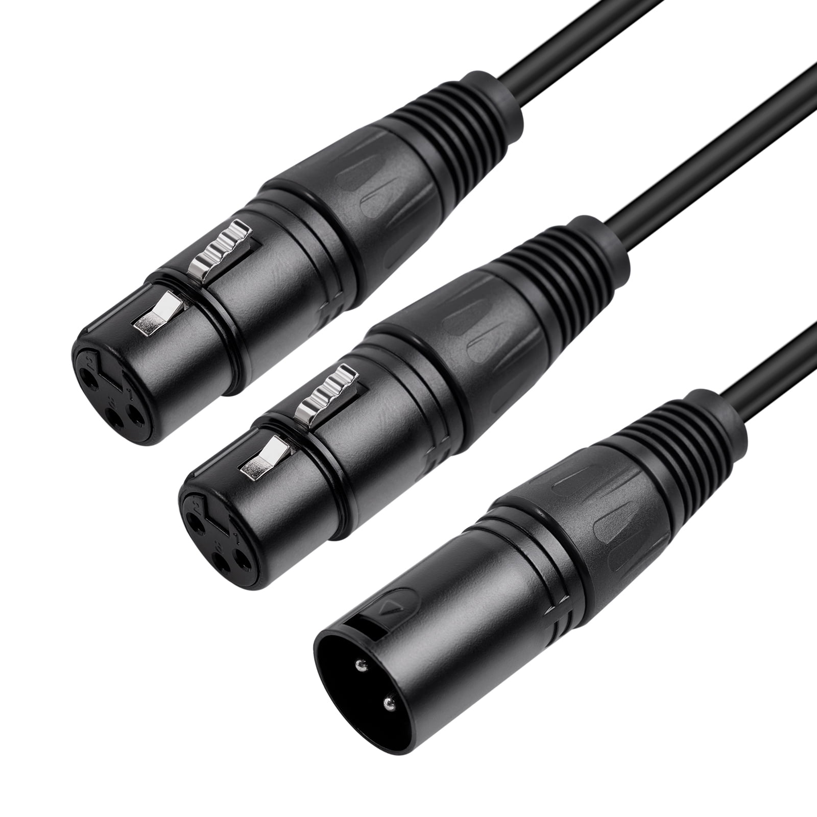 3Pin Male to Double 3Pin Female Music Signals Patches Adapters Cable for Amplifiers Sound Consoles Guitar