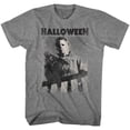 thumbnail image 1 of Halloween Michael Fade Graphite Heather Adult T-Shirt, 1 of 1