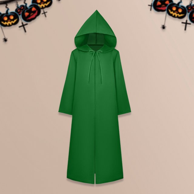 Abrigo con capucha y cordón para mujer corte holgado capa básica con capucha para fiesta de Halloween