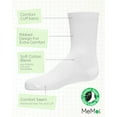 thumbnail image 3 of MeMoi Kids Unisex Ribbed Cotton Rich Crew Socks, 00, White, 3 of 12
