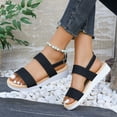 thumbnail image 5 of Viluyesy Women's Flatform Sandals, Wide Width Open Toe Adjustable Strap Casual Fashion Comfortable Shoes Black 6.5, 5 of 8