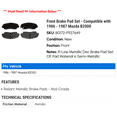 thumbnail image 2 of Front Brake Pad Set - Compatible with 1986 - 1987 Mazda B2000, 2 of 2