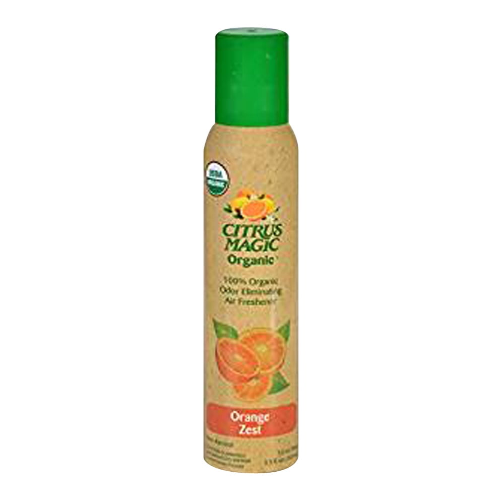 Citrus Magic Organic Odor Eliminating Air Freshener, Orange Zest, 3.5