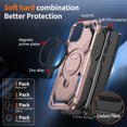 thumbnail image 2 of Allytechgroup Slim Case for iPhone 15 with Stand, Compatible with Magsafe Built-in  Kickstand Rugged Heavy Duty Durable Cover Case Shockproof Magnetic Protective for Women Men, Rosegold, 2 of 7