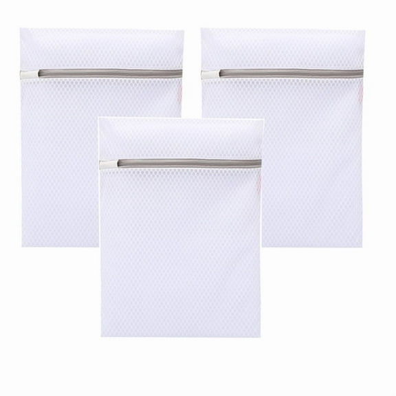 3 Medium Honeycomb Mesh Laundry Bags 12x16 Inch Delicate Clothes Care Bags