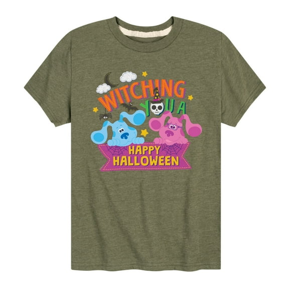 Blue's Clues - Witching You A Happy Halloween - Toddler And Youth Short Sleeve Graphic T-Shirt