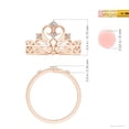 thumbnail image 4 of ANGARA Natural Scattered Diamond Princess Tiara Ring in 14K Rose Gold for Women (Size-2mm| Color-I-J| Clarity-I1-I2) | April Birthstone, Anniversary, Jewelry Gift for Women | Natural Diamond Ring, 4 of 9