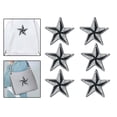 thumbnail image 3 of 6 parches de diamantes de imitación con forma de estrella, pegatinas con purpurina para planchar y coser en la ropa Negro, 3 of 9
