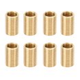 thumbnail image 1 of Unique Bargains M10xM8x15mm Écrou de Réparation Fileté en Laiton, 8 Pcs Manchon de Filetage Fin Mâle à Femelle, 1 of 5