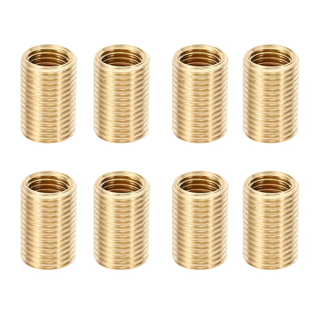 Unique Bargains M10xM8x15mm Écrou de Réparation Fileté en Laiton, 8 Pcs Manchon de Filetage Fin Mâle à Femelle