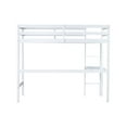 thumbnail image 6 of Euroco Twin Loft Bed with Built-in Desk and Shelves for Kids Teens Bedroom, White, 6 of 18