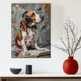 thumbnail image 5 of American English Coonhound Decor Poster Unframe, American English Coonhound Dog Canvas Wall Art, Dog Reading Book Canvas Print Painting Poster Wall Decor Dog Lovers Gifts, 5 of 6