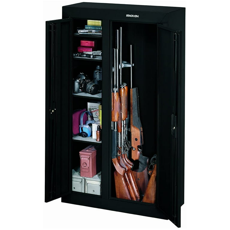 10-Gun Black Double Door Security Cabinet 10-Gun Black Double Door Security Cabinet