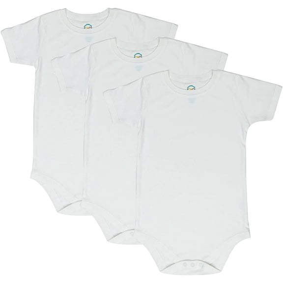 CBObaby 4T 5T 6T Toddler Bodysuit Short Sleeve Round Crew Neck 3-Pack