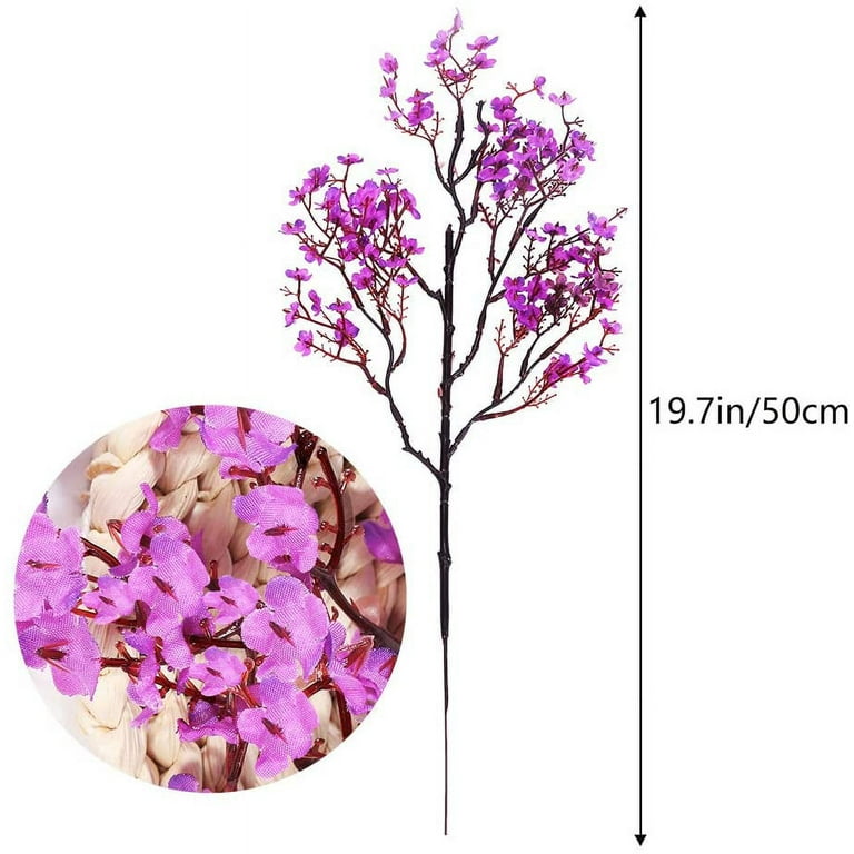 AILANDA 4PCS 12 Bunches Artificial Flowers Baby Breath Pink Real Touch  Gypsophila Fake Flowers Bulk for Home Decor DIY Wedding Party Floral