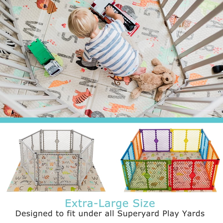 Toddleroo by North States Superyard Folding ABC Play Mat for