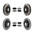 thumbnail image 1 of Transit Auto Front Rear Coated Drilled Slotted Disc Brake Rotors and Ceramic Pads Kit for Car 2022-2023 GMC Terrain with 321mm Diameter Rotor KDC-101195, 1 of 11