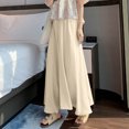 thumbnail image 2 of CQONEPT Womens Wide Leg Flowy Casual Pants Chiffon Comfortable Stretchy Pant Elastic Waist Breathable Fall Fashion Trousers, 2 of 6