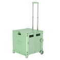 thumbnail image 2 of Carro de calzado plegable Zulema carrito de mano con ruedas carrito de equipaje portátil verde, 2 of 8