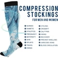 thumbnail image 4 of Coolnut 1 Pack Marble Art Painting Compression Socks for Women Men Knee High Stocking for Running,Athletic,Medical, 4 of 6