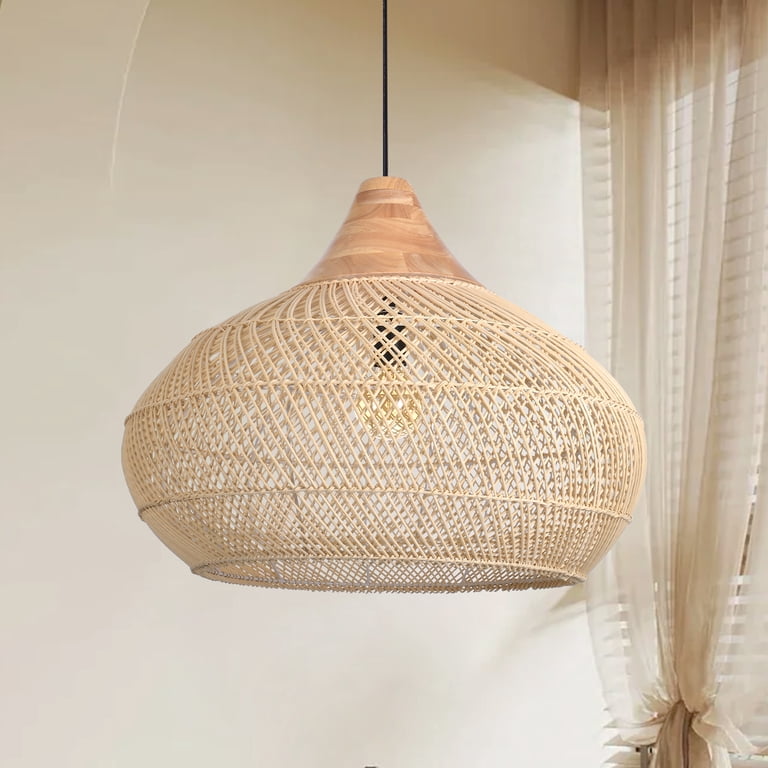 Arturesthome Wabi Sabi Style Retro Dining Room Chandelier Rattan