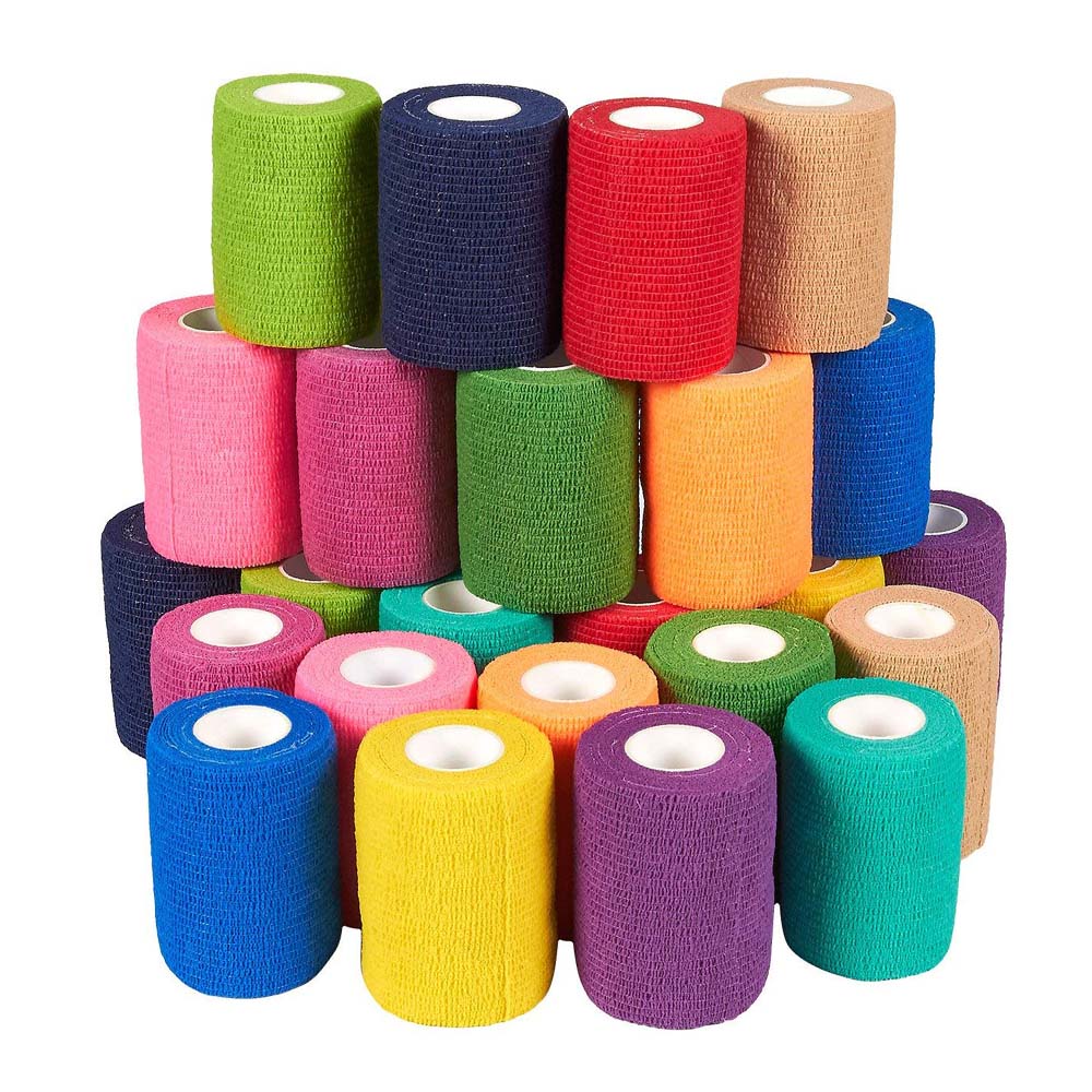Gohope Self Adherent Wrap 24 Pack of Cohesive Bandage Medical Vet