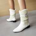 thumbnail image 1 of Botas de mujer Botas de nieve sin cordones Botas de algodón de terciopelo Zapatos cálidos de algodón sólido Botas de caballero Botas de media pantorrilla Wmkox8yii ghj1392, 1 of 5