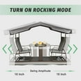 thumbnail image 4 of Mondawe 4-Seat Outdoor Glider Benches with Canopy, Retro Metal Glider Chair with Aluminum Frame, Patio Swing Chair for Outside,Garden,Lawn, 4 of 6