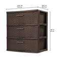 thumbnail image 4 of Cajonera Sterilite 3 Niveles Grande Tejida Chocolate, 4 of 4