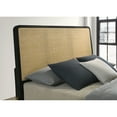 thumbnail image 6 of Miekor Furniture Anser Black and Natural Woven Rattan Queen Bed MK5443, 6 of 11