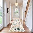 thumbnail image 2 of 3x10 Washable Hallway Runner Rug: Long Floral Scalloped Soft Runners For Kitchen Entryway Non Slip Bathroom Floor Mat 10ft Water Resistant Low Pile Carpet Living Room Bedroom(3x10 Cream), 2 of 6