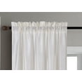 thumbnail image 2 of 2-PC Set MR2 Ivory color Rod Pocket Faux Silk Window Curtain Treatment, Set of Two (2) Solid Semi Sheer Panels 55" W x 84" L (Each), 2 of 3